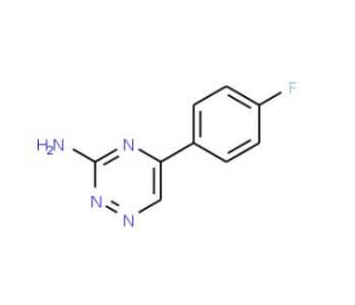 5-(4-Fluoro-phenyl)-[1,2,4]triazin-3-ylamine - chemical structure image