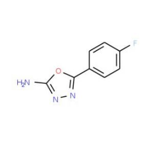 5-(4-Fluoro-phenyl)-[1,3,4]oxadiazol-2-ylamine (CAS 7659-07-6) - chemical structure image