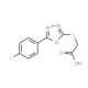 [5-(4-Fluoro-phenyl)-[1,3,4]oxadiazol-2-ylsulfanyl]-acetic acid - chemical structure image