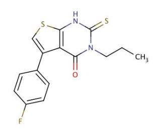 5-(4-Fluoro-phenyl)-2-mercapto-3-propyl-3H-thieno[2,3-d]pyrimidin-4-one - chemical structure image