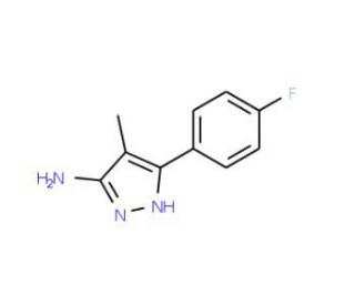 5-(4-Fluoro-phenyl)-4-methyl-2H-pyrazol-3-ylamine - chemical structure image