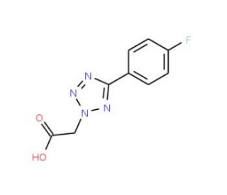 [5-(4-Fluoro-phenyl)-tetrazol-2-yl]-acetic acid (CAS 436091-81-5) - chemical structure image