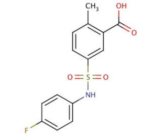5-(4-Fluoro-phenylsulfamoyl)-2-methyl-benzoic acid - chemical structure image
