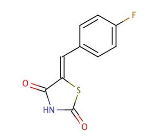5-[(4-Fluorobenzylidene]-2,4-thiazolidinedione (CAS 262601-87-6) - chemical structure image