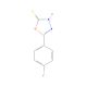 5-(4-Fluorophenyl)-1,3,4-oxadiazole-2-thiol 的分子结构 5-(4-Fluorophenyl)-1,3,4-oxadiazole-2-thiol - chemical structure image