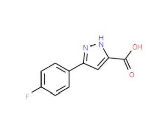 5-(4-fluorophenyl)-1H-pyrazole-3-carboxylic acid (CAS 870704-22-6) - chemical structure image