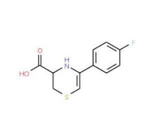 5-(4-Fluorophenyl)-3,4-dihydro-2H-1,4-thiazine-3-carboxylic acid (CAS 1190102-74-9) - chemical structure image