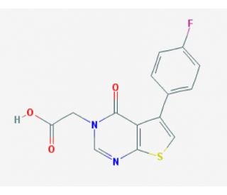 [5-(4-fluorophenyl)-4-oxothieno[2,3-d]pyrimidin-3(4H)-yl]acetic acid - chemical structure image