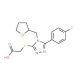{[5-(4-fluorophenyl)-4-(tetrahydrofuran-2-ylmethyl)-4H-1,2,4-triazol-3-yl]thio}acetic acid - chemical structure image