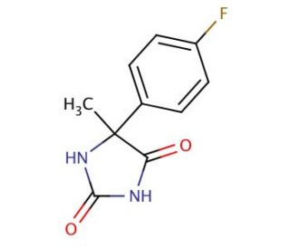 5-(4-fluorophenyl)-5-methylimidazolidine-2,4-dione (CAS 6270-38-8) - chemical structure image