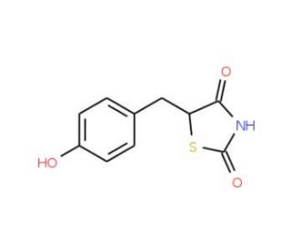 5-(4-Hydroxybenzyl)thiazolidine-2,4-dione (CAS 74772-78-4) - chemical structure image