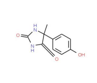 5-(4-hydroxyphenyl)-5-methylimidazolidine-2,4-dione - chemical structure image