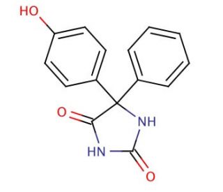 5-(4-Hydroxyphenyl)-5-phenylhydantoin (CAS 2784-27-2) - chemical structure image