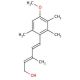 5-(4-Methoxy-2,3,6-trimethylphenyl)-3-methyl-2,4-pentadien-1-ol (CAS 167637-42-5) - chemical structure image