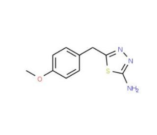 5-(4-Methoxy-benzyl)-[1,3,4]thiadiazol-2-ylamine (CAS 63617-18-5) - chemical structure image