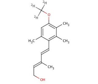 5-(4-Methoxy-d3-2,3,6-trimethylphenyl)-3-methyl-2,4-pentadien-1-ol - chemical structure image