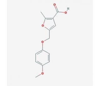 5-(4-Methoxy-phenoxymethyl)-2-methyl-furan-3-carboxylic acid - chemical structure image