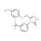 5-(4-Methoxy-phenoxymethyl)-4-(3-trifluoromethyl-phenyl)-4H-[1,2,4]triazole-3-thiol - chemical structure image