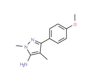 5-(4-Methoxy-phenyl)-2,4-dimethyl-2H-pyrazol-3-ylamine - chemical structure image