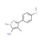 5-(4-Methoxy-phenyl)-2,4-dimethyl-2H-pyrazol-3-ylamine - chemical structure image