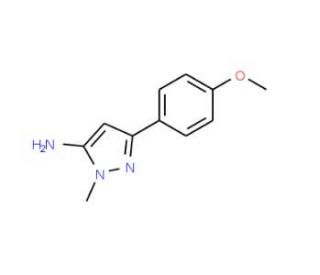 5-(4-Methoxy-phenyl)-2-methyl-2H-pyrazol-3-ylamine (CAS 92469-35-7) - chemical structure image