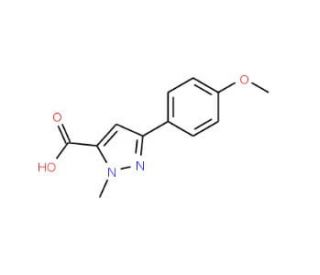 5-(4-Methoxy-phenyl)-2-methyl-2H-pyrazole-3-carboxylic acid - chemical structure image