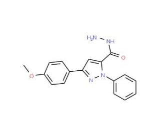 5-(4-Methoxy-phenyl)-2-phenyl-2H-pyrazole-3-carboxylic acid hydrazide - chemical structure image
