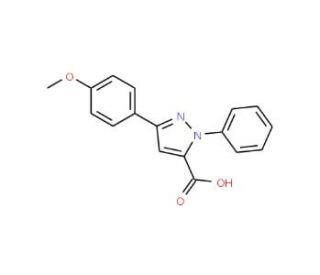 5-(4-Methoxy-phenyl)-2-phenyl-2H-pyrazole-3-carboxylic acid - chemical structure image
