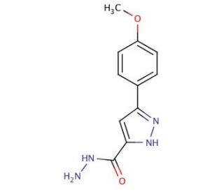 5-(4-Methoxy-phenyl)-2H-pyrazole-3-carboxylic acid hydrazide - chemical structure image