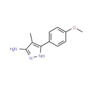 5-(4-Methoxy-phenyl)-4-methyl-2H-pyrazol-3-ylamine - chemical structure image