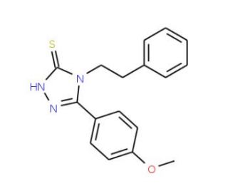5-(4-Methoxy-phenyl)-4-phenethyl-4H-[1,2,4]triazole-3-thiol - chemical structure image