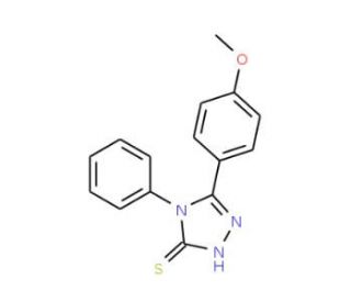 5-(4-Methoxy-phenyl)-4-phenyl-4H-[1,2,4]triazole-3-thiol (CAS 91759-68-1) - chemical structure image