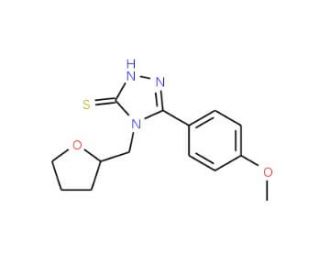 5-(4-Methoxy-phenyl)-4-(tetrahydro-furan-2-ylmethyl)-4H-[1,2,4]triazole-3-thiol - chemical structure image
