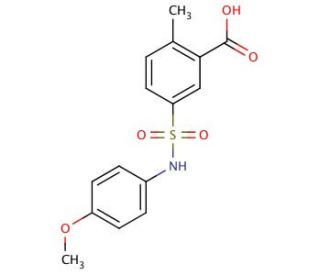 5-(4-Methoxy-phenylsulfamoyl)-2-methyl-benzoic acid - chemical structure image