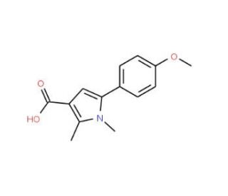 5-(4-Methoxyphenyl)-1,2-dimethyl-1H-pyrrole-3-carboxylic acid - chemical structure image