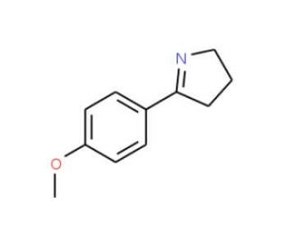 5-(4-Methoxyphenyl)-3,4-dihydro-2H-pyrrole (CAS 22217-80-7) - chemical structure image
