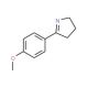 5-(4-Methoxyphenyl)-3,4-dihydro-2H-pyrrole (CAS 22217-80-7) - chemical structure image
