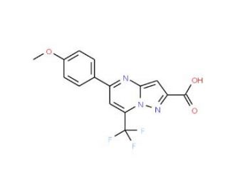 5-(4-Methoxyphenyl)-7-(trifluoromethyl)pyrazolo-[1,5-a]pyrimidine-2-carboxylic acid - chemical structure image