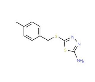 5-(4-Methyl-benzylsulfanyl)-[1,3,4]thiadiazol-2-ylamine - chemical structure image