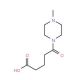 5-(4-Methyl-piperazin-1-yl)-5-oxo-pentanoic acid (CAS 75727-47-8) - chemical structure image