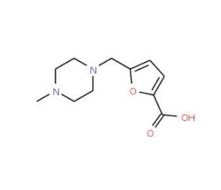5-(4-Methyl-piperazin-1-ylmethyl)-furan-2-carboxylic acid (CAS 865470-86-6) - chemical structure image