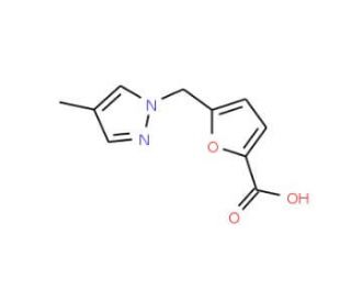 5-(4-Methyl-pyrazol-1-ylmethyl)-furan-2-carboxylic acid - chemical structure image
