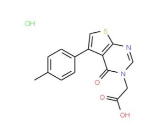 [5-(4-methylphenyl)-4-oxothieno[2,3-d]pyrimidin-3(4H)-yl]acetic acid hydrochloride (CAS 1052546-59-4) - chemical structure im