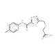 {[(5-{[(4-Methylphenyl)amino]carbonyl}-1,3,4-thiadiazol-2-yl)methyl]thio}acetic acid - chemical structure image