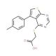 {[5-(4-methylphenyl)thieno[2,3-d]pyrimidin-4-yl]thio}acetic acid - chemical structure image