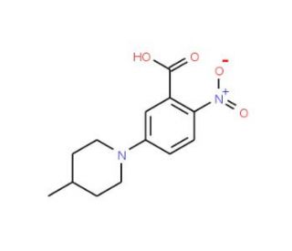 5-(4-Methylpiperidin-1-yl)-2-nitrobenzoic acid - chemical structure image