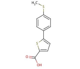 5-[4-(Methylthio)phenyl]thiophene-2-carboxylic acid (CAS 870703-97-2) - chemical structure image