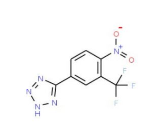 5-[4-Nitro-3-(trifluoromethyl)phenyl]-2H-1,2,3,4-tetraazole - chemical structure image