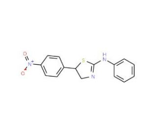 [5-(4-Nitro-phenyl)-4,5-dihydro-thiazol-2-yl]-phenyl-amine - chemical structure image