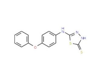 5-(4-Phenoxy-phenylamino)-[1,3,4]thiadiazole-2-thiol - chemical structure image